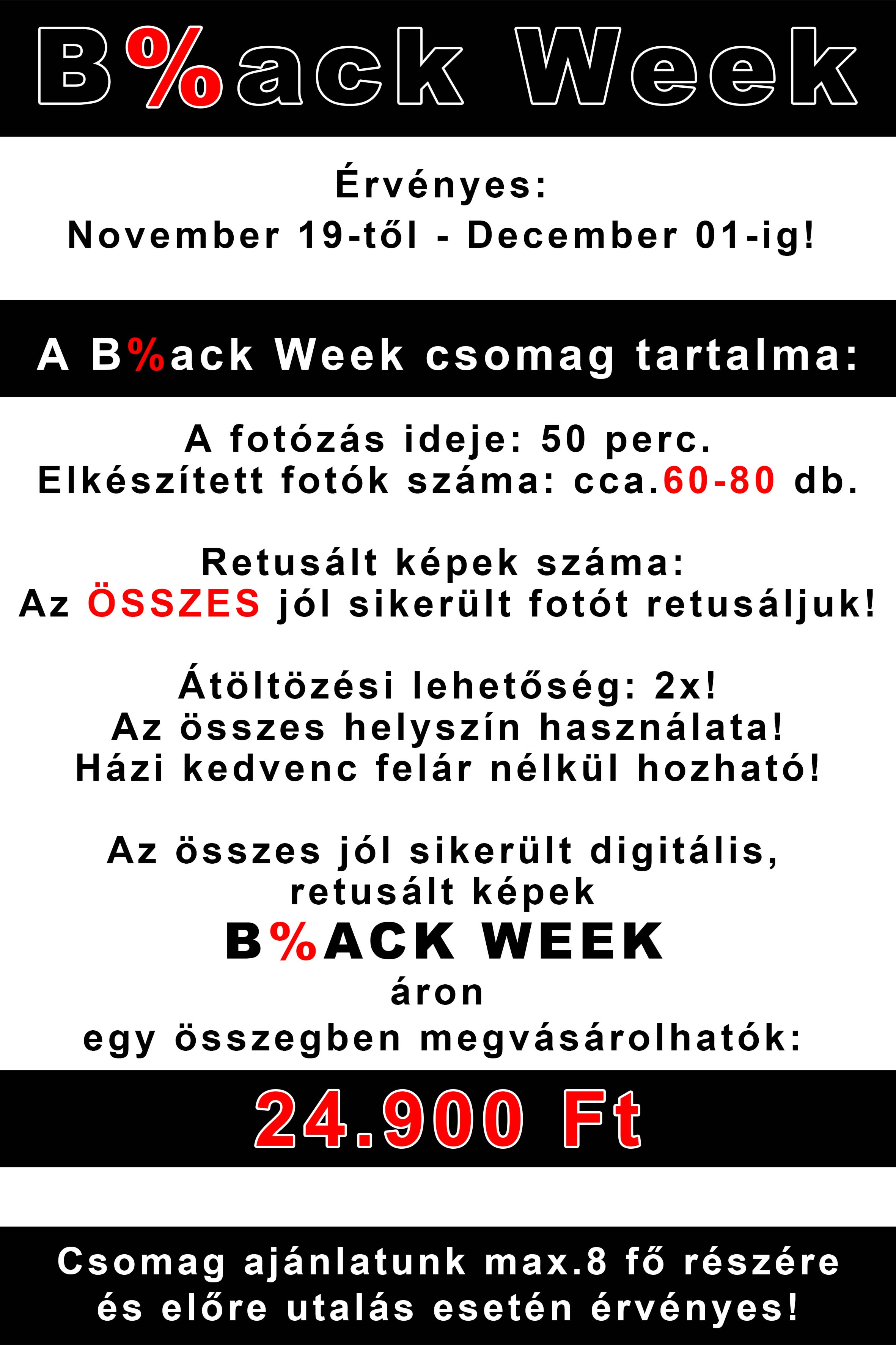 Black Week karácsonyi fotózás