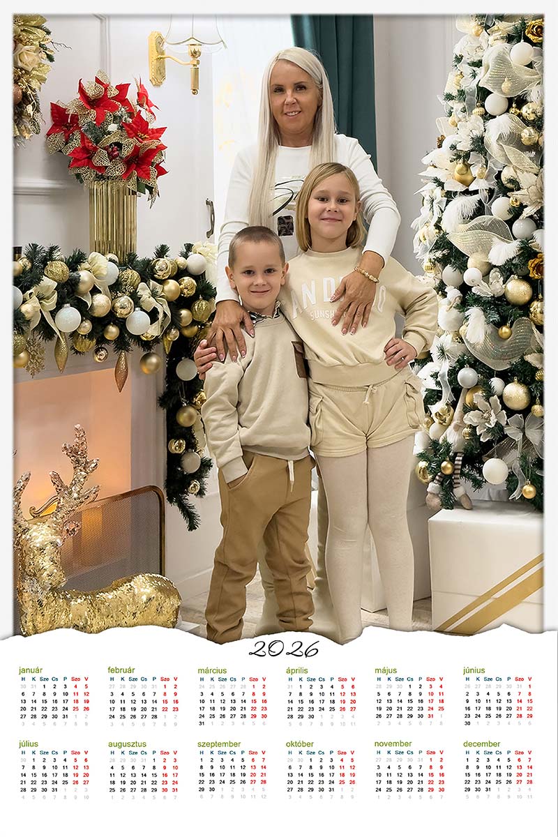 Naptár Függőleges